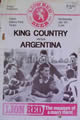 King Country v Argentina 1989 rugby  Programme